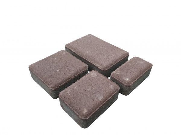 Тротуарная плитка Гранплит Старый город коричневая 40 мм