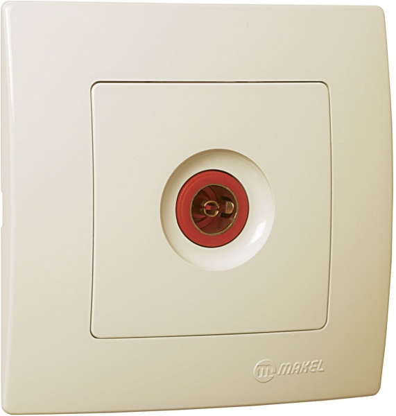 Розетка TV кінцева Makel Lillium Natural Kare кремовий 32010027