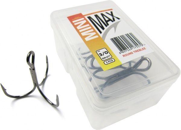 Крючок MiniMax Treble Hook round №3/0 5 шт. SW077-3/0