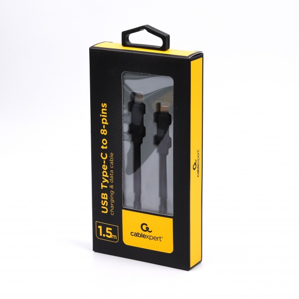 Кабель Cablexpert Power Delivery C-папа/Lightning 1,5 м чорний (CC-USB2-CM8PM-1.5M) 