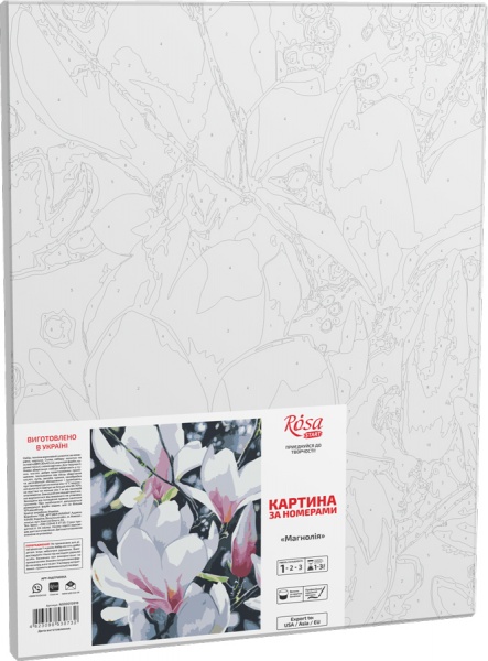 Полотно з контуром Магнолія 30x40 см Rosa Start 