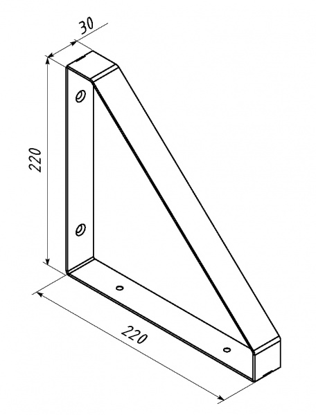 Кронштейн для полиць Valore Трикутник Loft SB-T-21