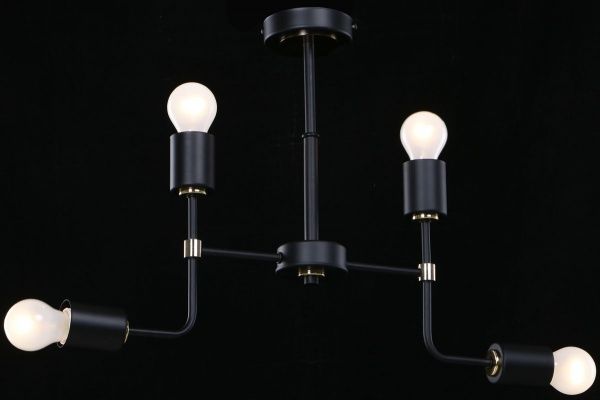 Люстра ALFA Transformers 4x60 Вт E27 черный 24874 