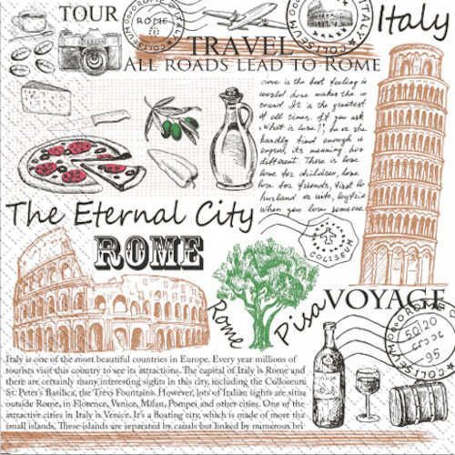 Серветки столові Tissueclub класичні 33х33 см кольорові 20 шт.