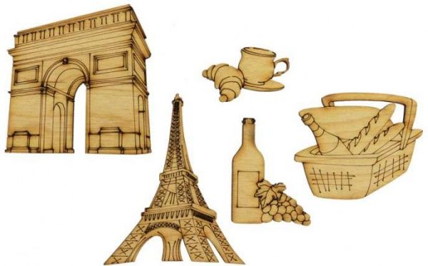 Набор заготовок Франция фанера 5 шт 