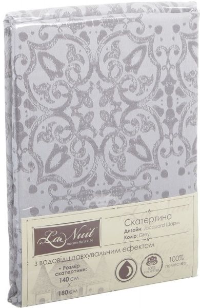 Скатерть Jacquard Шарм 140x240 см серый La Nuit 