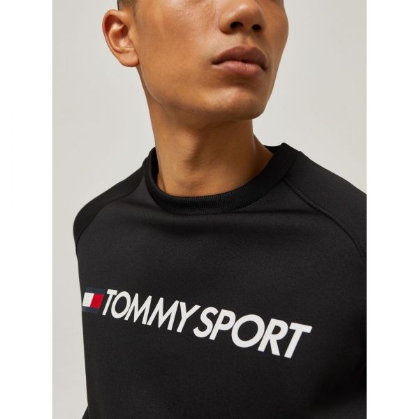 Джемпер Tommy Hilfiger FLEECE LOGO CREW NECK S20S200280099 р. S чорний