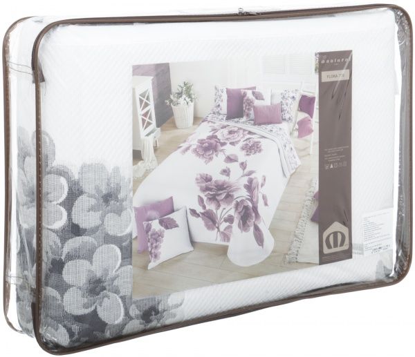 Покрывало Flora 235x270 см Manterol серый 