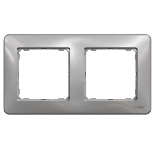 Рамка двухместная Schneider Electric Sedna Design универсальная алюминий SDD313802