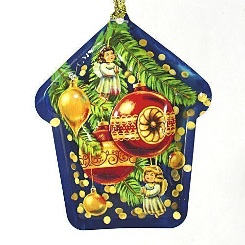 Ялинкова іграшка хатка Шари 10 см 