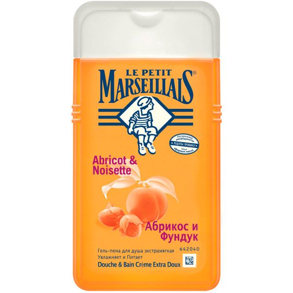 Гель-піна Le Petit Marseillais Абрикос та Фундук 250 мл