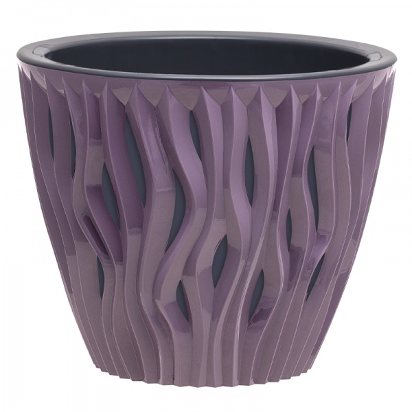 Кашпо Вдохновение круглый 2,25 л сливовый (КШ-9055) 