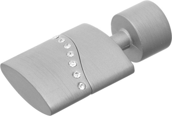 Наконечник Gardinia Kira Флет d19 мм срібний 2 шт. 