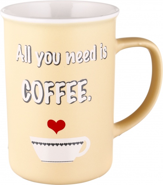 Чашка Barista 385 мл жовта Fiora