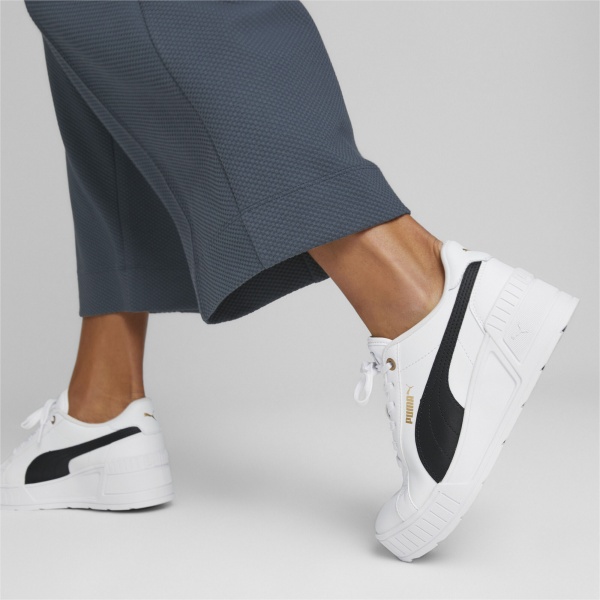 Кроссовки Puma KARMEN WEDGE PUMA WHITE-PUMA BLACK-GOLD 39098502 р.38,5 белый