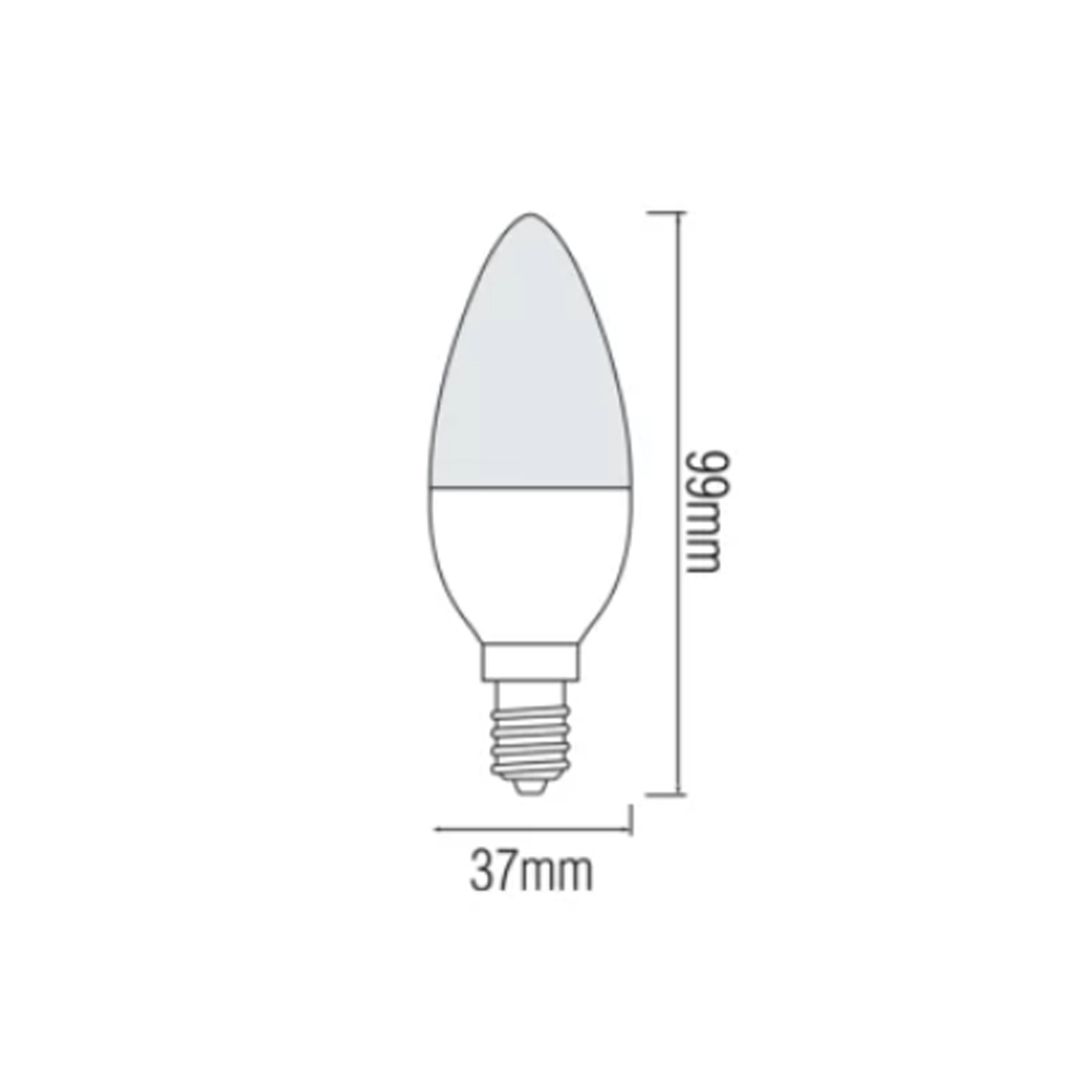 Лампа светодиодная HOROZ ELECTRIC ULTRA-6 6 Вт C37 E14 220 В 6400 К 001-003-0006-011