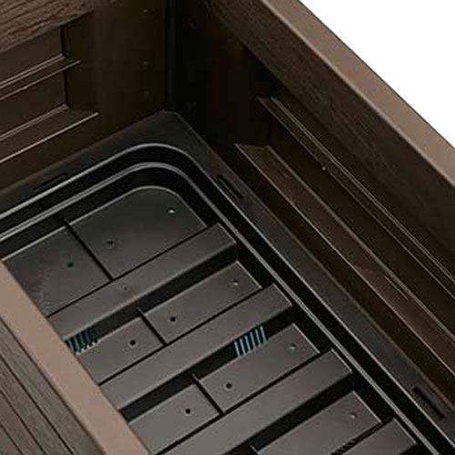 Вазон пластиковый Stefanplast Italia прямоугольный 80л зеленый (80018) 