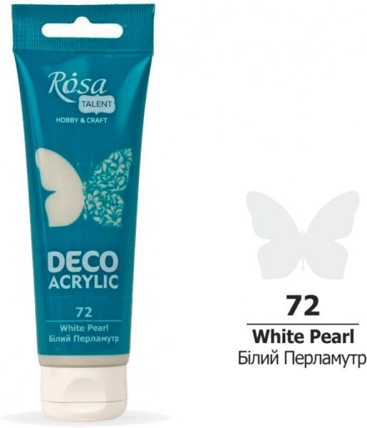Акрил для декора белый перламутр 75 мл Rosa Talent