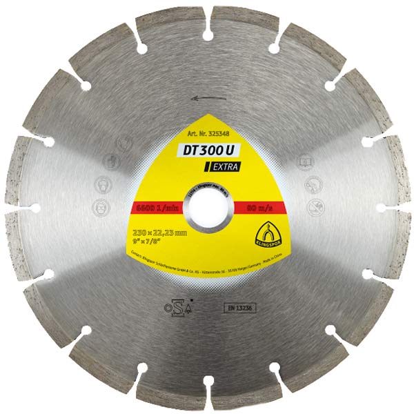 Диск алмазний відрізний Klingspor Extra  230x2,4x22,2 універсальний DT300U