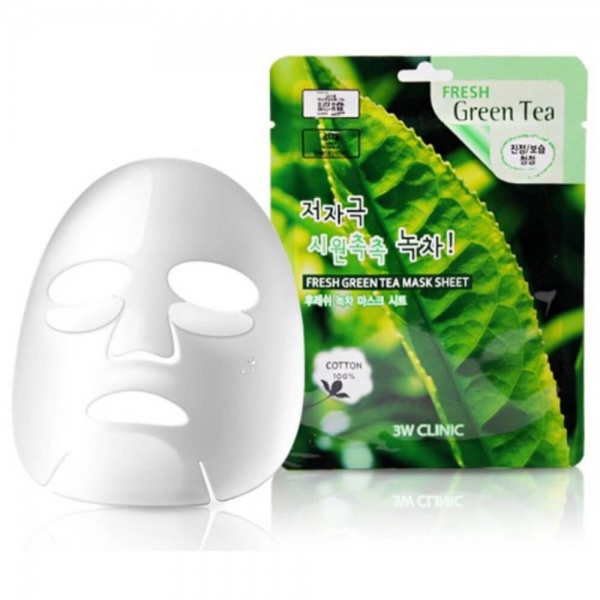 Маска для обличчя 3W Clinic тканинна Fresh Green Tea 23 г