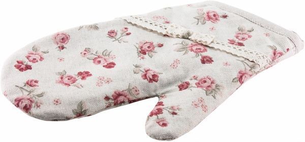 Прихватка-рукавиця Red Rose з мереживом 18x29 см бежевий Прованс 