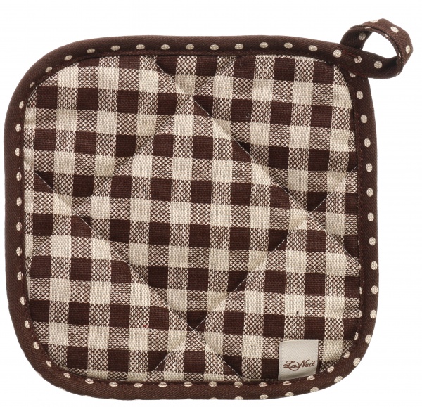Прихватка Lucy клітинка 20x20 см коричневий La Nuit 
