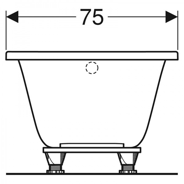 Ванна акрилова Geberit Selnova 554.285.01.1 170х75 см 