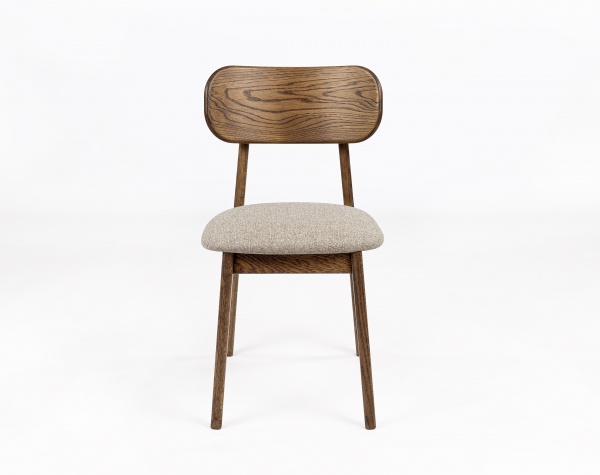 Стілець обідній Поло димчатий Fabric Lab Beretta 4 мокко / дуб коричневий