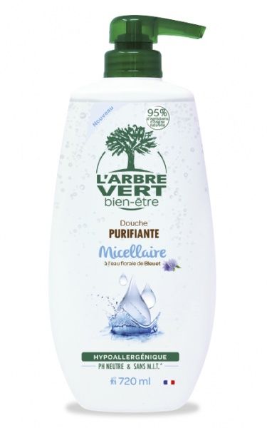 Гель для душа L'Arbre Vert мицеллярный с цветочной водой василька 720 мл