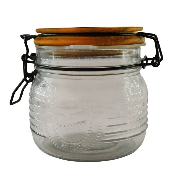 Банка із застібкою 500 мл з дерев'яною кришкою 212849-WL Old Fashioned