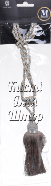 Подхват для штор 2019-54-K-85 кремовый/бирюзовый Majestic