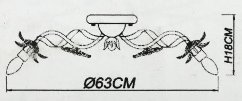 Люстра Arte Lamp A8626PL-5WG 5x40 Вт E14 золотий Libellula 