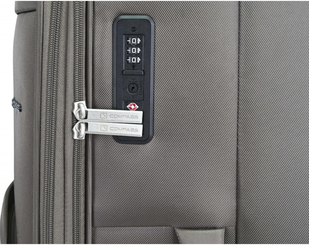 Чемодан Compass MS-3006 35 л коричневый 55x39x20 см S