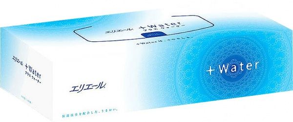 Салфетки гигиенические в коробке Elleair WATER с глицерином и молекулами воды 713725 180 шт.