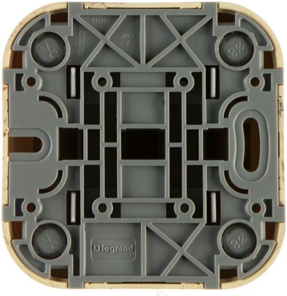 Вимикач двоклавішний Legrand Quteo без підсвітки 10 А 230В IP20 кремовий 782262