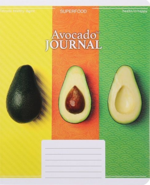 Тетрадь школьная Avocado Journal 24 листов в клетку Тетрада