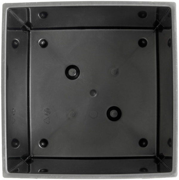 Горщик пластиковий Lamela Фінезія квадратний 29,1л білий/чорний (533) 