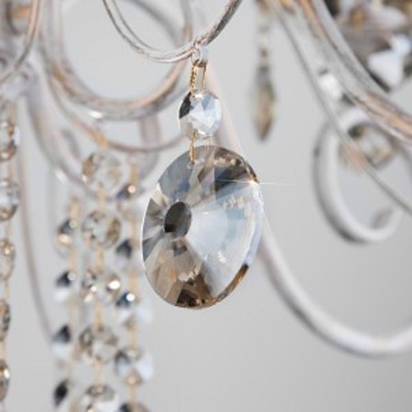 Люстра підвісна Strotskis Ravenna 5x60 Вт E14 білий/золото 10104/5 