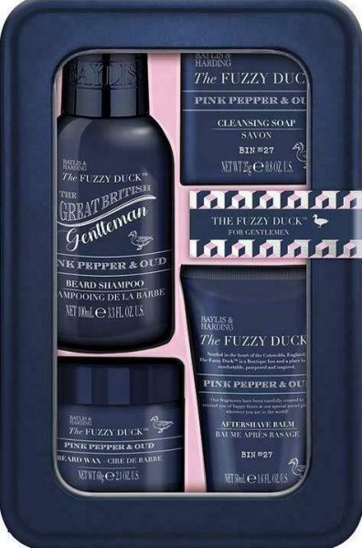 Набір подарунковий для чоловіків Baylis&Harding Fuzzy Duck Men's Pink Pepper and Oud Emergency Beard Kit