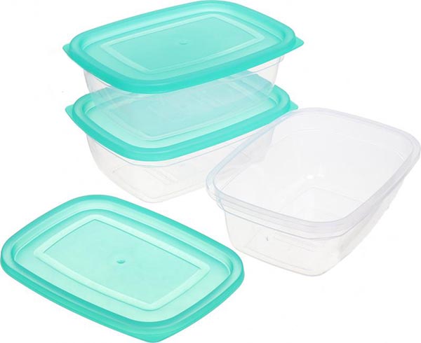 Набор контейнеров для пищевых продуктов Eat&Go 1.25 л зеленый 3 шт. UP! (Underprice)