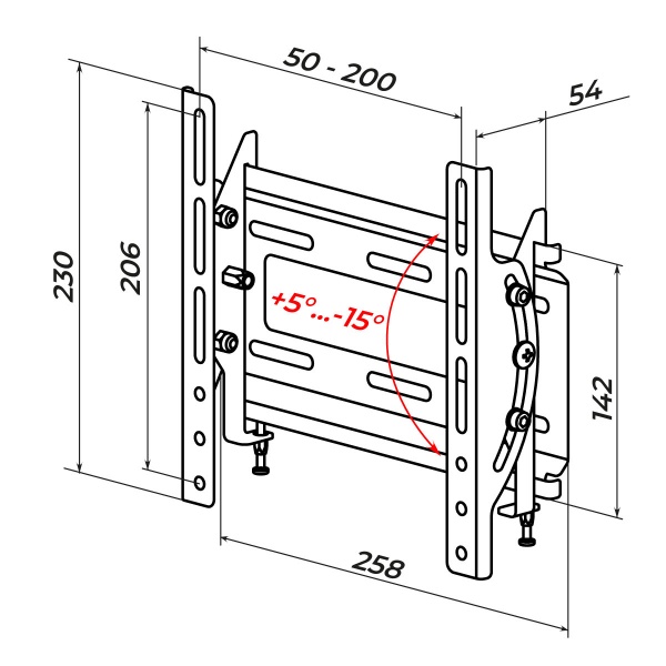 Крепление для телевизора HausMark STWA-22 наклонные 10