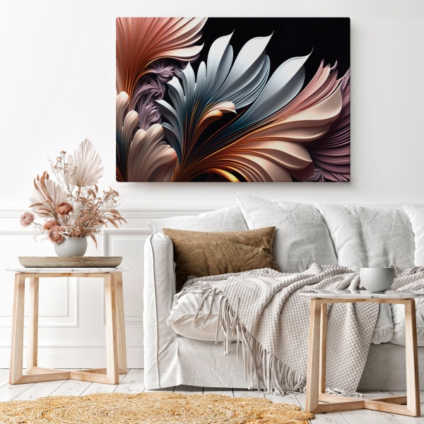 Картина на холсте Объемные листья 80x110 см WS Holst 1140420235 