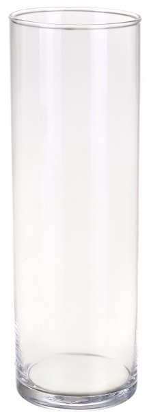 Ваза стеклянная прозрачная цилиндр H300D100 30 см 