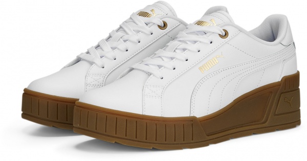 Кроссовки Puma KARMEN WEDGE PUMA WHITE-PUMA WHITE-GUM 39098505 р.37 белый