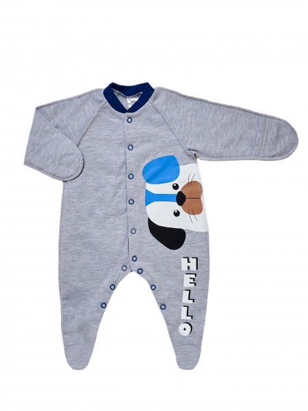 Комбінезон дитячий для хлопчика Smil 108663 р.62 сірий меланж 108663 