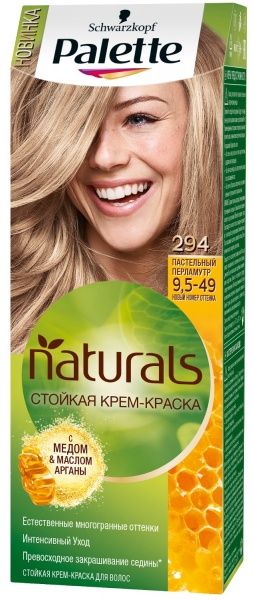 Крем-фарба для волосся Palette Naturals (Фітолінія) 9,5-49 (294) пастельний перламутр 110 мл