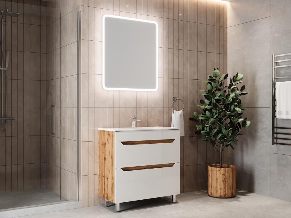 Зеркало со встроенной подсветкой ЮВЕНТА Shelby 700х800