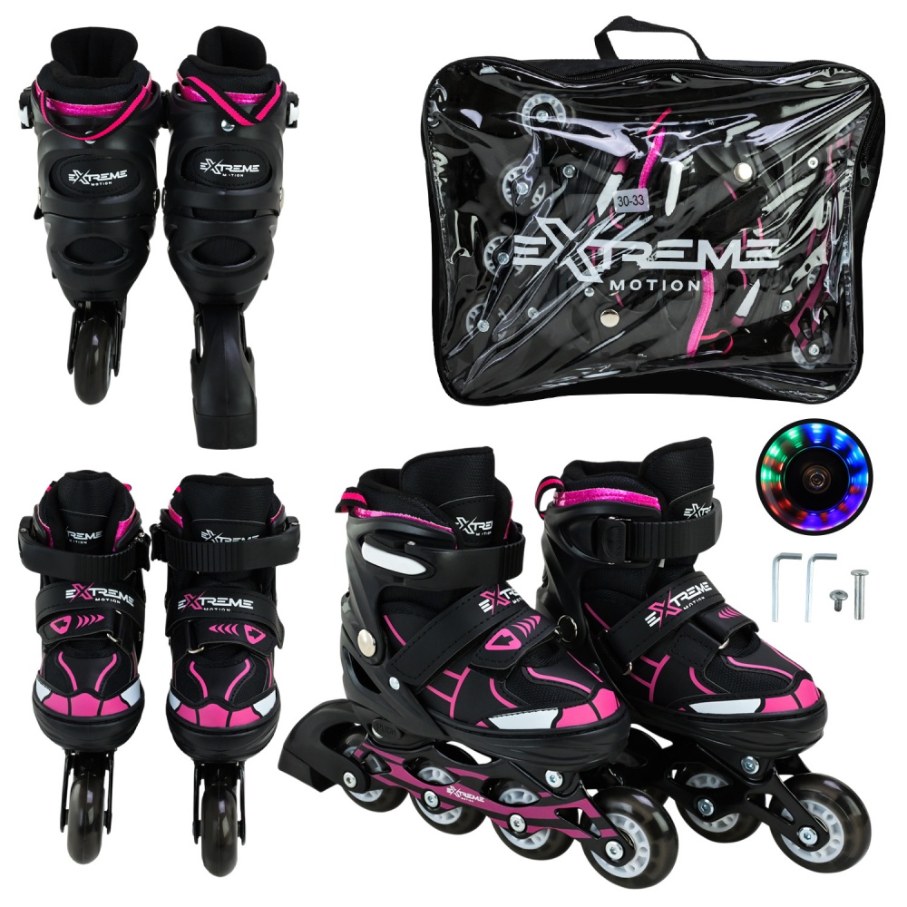 Роликовые коньки Shantou Extreme Motion RL25427 р. 30-33 черный