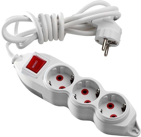 Удлинитель Mono Orion с заземлением 3 гн. белый 3 м 150-011001-313 