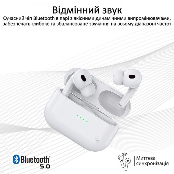 Навушники Promate Harmoni Bluetooth 5 white (harmoni.white) 
